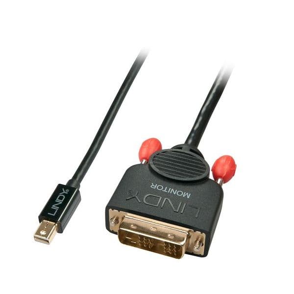 Lindy Mini-displayport para DVI-D Cabo Black 1m - 41951