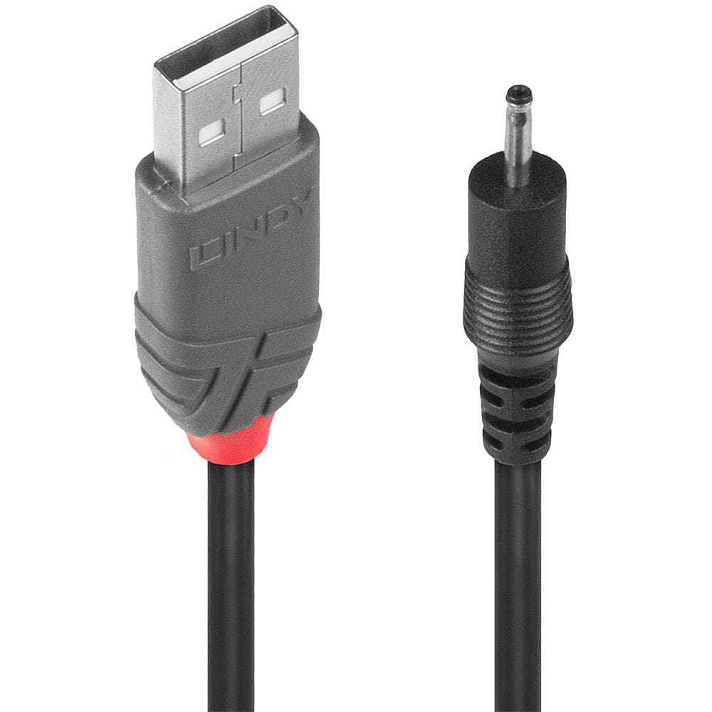 Lindy - 70265 cable de transmisión Negro 1,5 m USB A EIAJ-01 (2.5 mm, 0.7 mm) - 70265