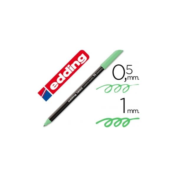 Edding 10 un. Marcadores Ponta Fibra nº 11 1200 Verde Claro - 1200-VC
