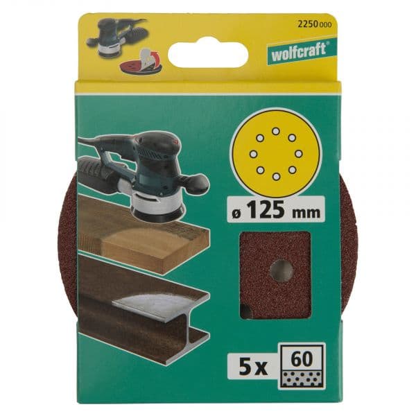 Wolfcraft Disco Abrasivo Desbaste Grão 60X125Mm 60X125MM - 0098966