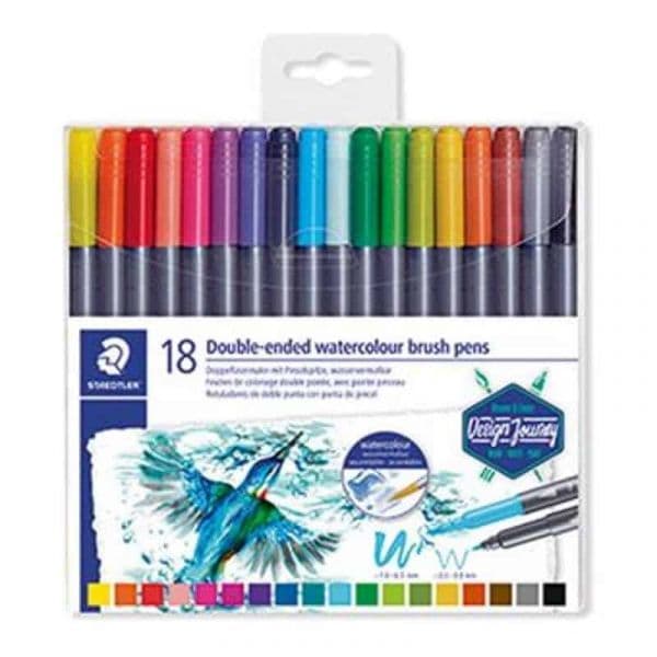 Staedtler Marcadores Ponta Dupla, 18uni.
