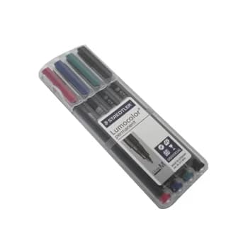 Staedtler Estojo 4 Marcadores Permanentes Lumocolor 317-5 M 0.8-1mm