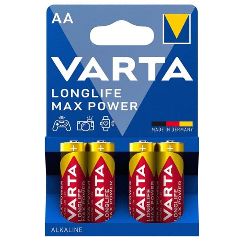 Pack 4x Pilhas Varta AA Long Life Max Power LR06