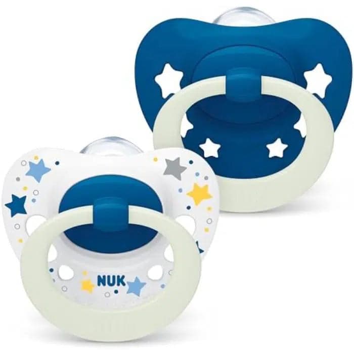 Nuk 2 Chupetas Signature Night Silicone 0-6m