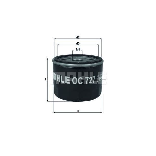 Mahle Filters Filtro de Óleo - OC727