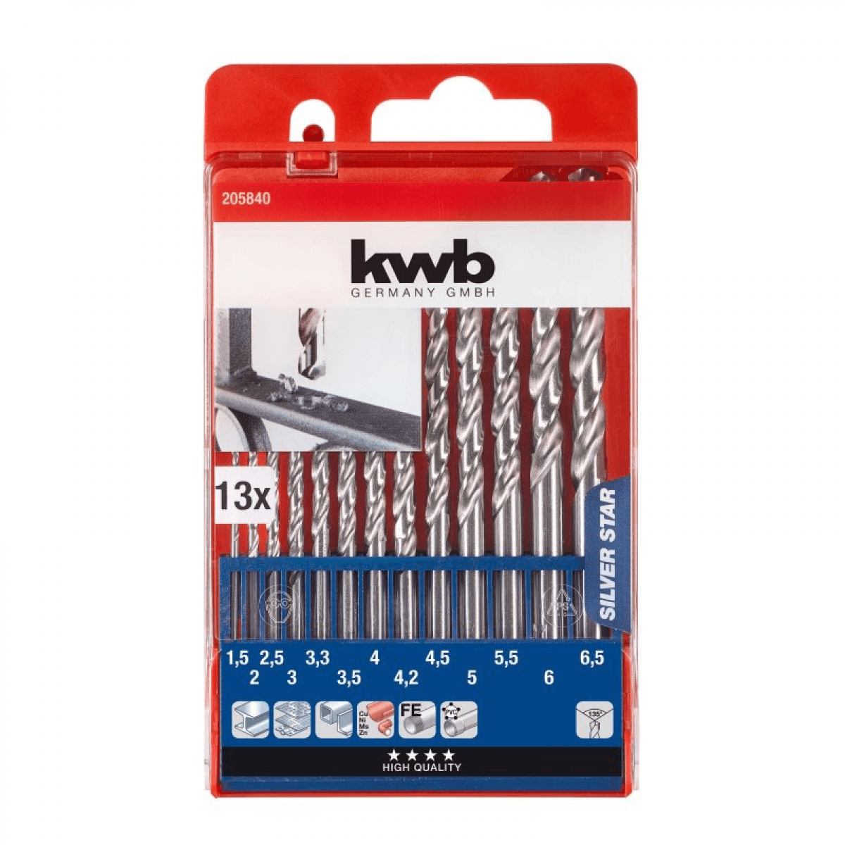Kwb Kit Brocas Silver Star Hss 13PÇ - 49205840