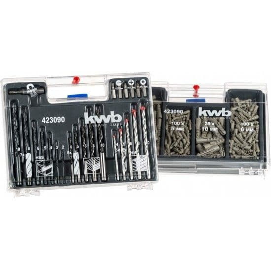 Kit brocas, bits e buchas 300pç refª 49423090 KWB