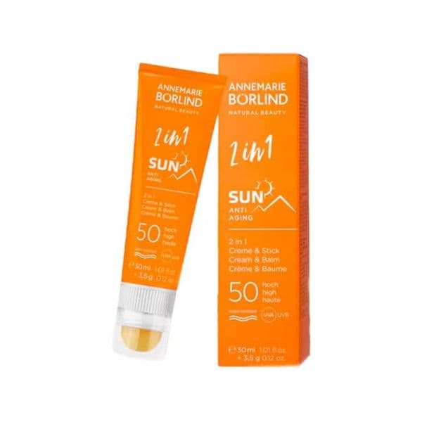 Protetor Solar Annemarie Börlind Anti-Idade 2 em 1 Creme Solar e Stick Protetor Labial SPF50 30ml