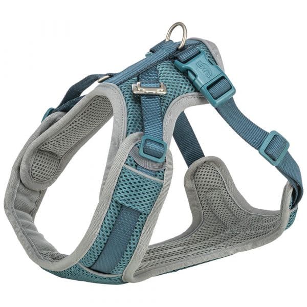 Trixie Premium FlexMesh Peitoral / Arnês para Cães Petroleo S-M (48-69 cm / 20 mm)