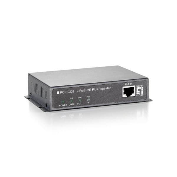 Level One Repetidor 2-Port PoE-Plus POR-0202 - 552046