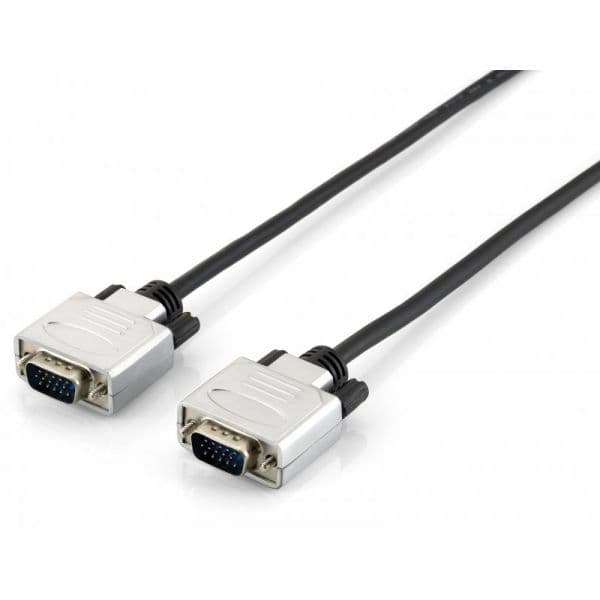 Equip vga cable 3+7 m/m hd15,black,metal- 3m