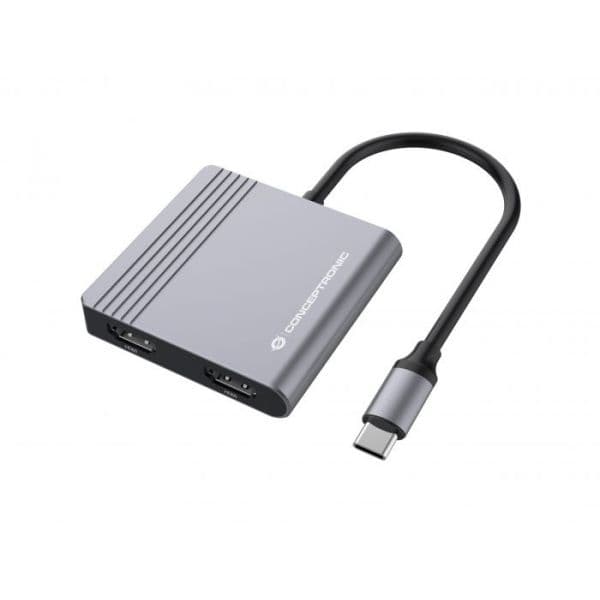 Conceptronic Docking Station 4 em 1 USB 3.2 Gen 1 HDMI x 2 USB 3.0 100W USB PD - DONN13G