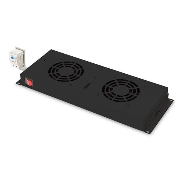 DIGITUS KIT 2 VENTOINHAS + TERMOST -UNIVERSAL -DN-19 FAN-2-HO-SW