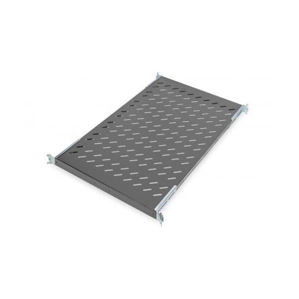 Digitus 1U Prateleira Fixa para Bastidores de 1000 mm de Profundidade 44X486X770 mm, Até 50 Kg, Preto (ral 9005) | DN-19 TRAY1-1000-ECB - Shelve for Network And Server Cabinets