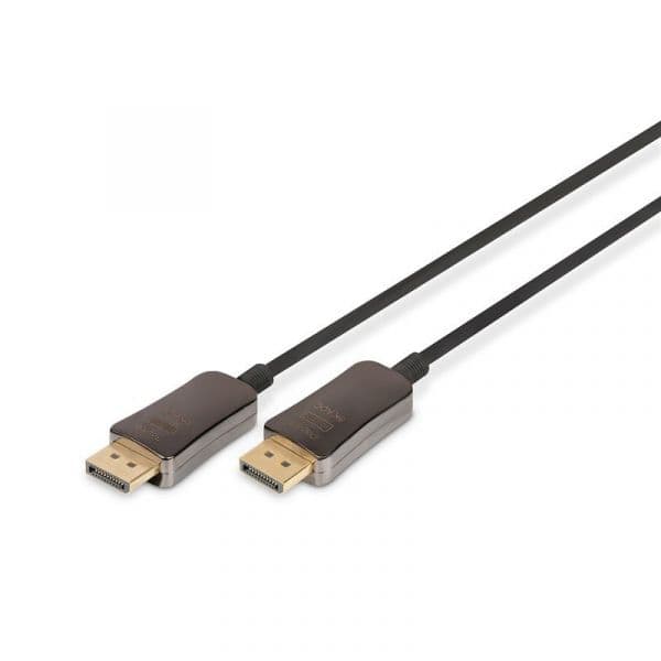 Digitus Cabo de Fibra Óptica DisplayPort UHD 8K Macho/Macho 15m Black - AK-340107-150-S