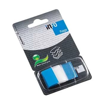 INFONOTES Separador Tape Flags 1'' Azul 1 Un.