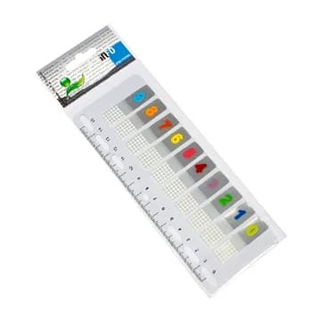 Infonotes 10 un. Separadores Post-its 12x44mm + Régua - 1628740.10