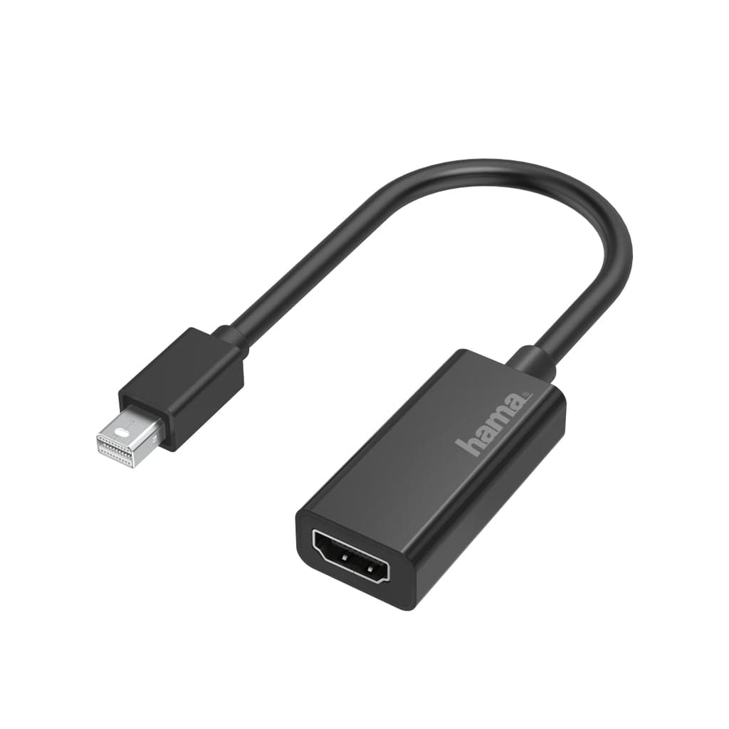 Hama 00200332 adaptador de cabo de vídeo Mini DisplayPort HDMI Preto