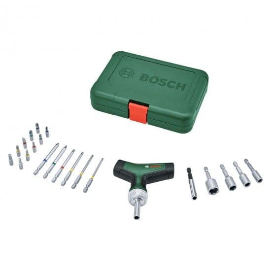 Punho em T com roquete c/bits refª 1600A02Z9T BOSCH