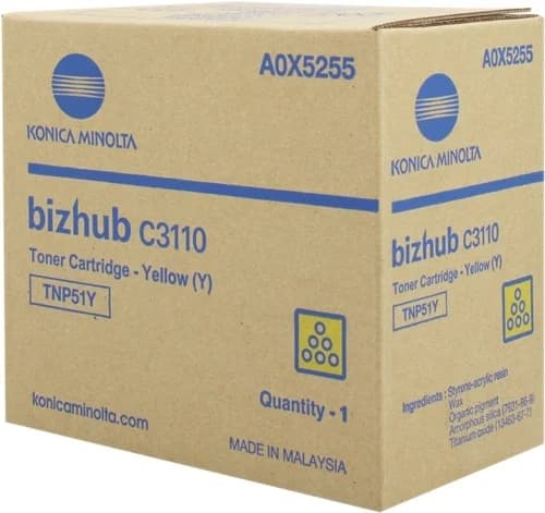 Konica Minolta TNP51 Amarelo Cartucho de Toner Original – TNP51Y/A0X5255