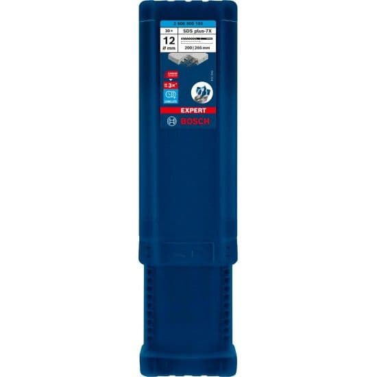 Broca EXPERT SDS plus-7X, 12 x 200 x 265 mm, 30 unidades refª 2608900190 BOSCH