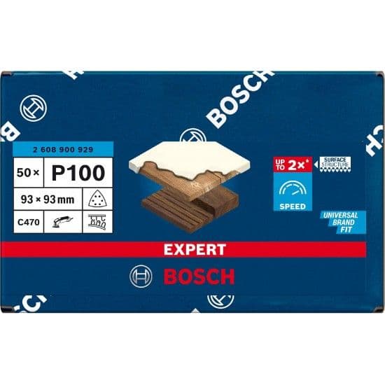 Lixa EXPERT C470 para lixadeiras delta 93 mm, G 100 50 un. refª 2608900929 BOSCH