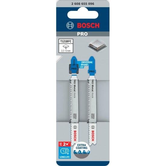 Lâmina de serra vertical PRO Metal thick T121BFC 92 mm, 2 unid. refª 2608655096 BOSCH