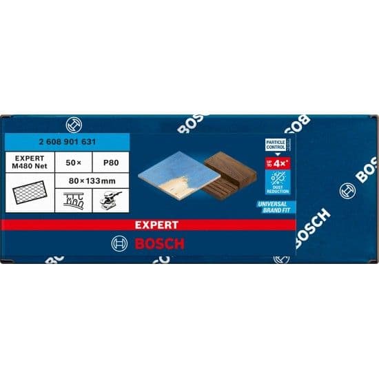 Rede de lixa EXPERT M480, 80 x 133 mm, G 80, 50 unidades refª 2608901631 BOSCH
