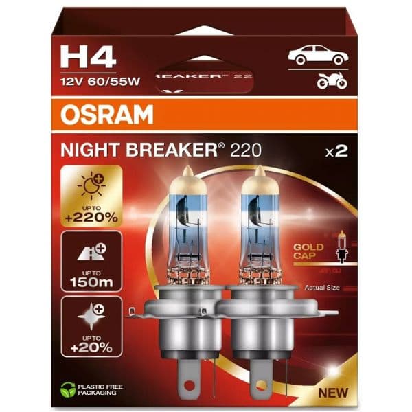 Osram H4 Night Breaker 220 ( 2 lâmpadas ) - 64193NB220 - 02