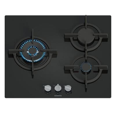 Placa a Gás Siemens EP6A6CI10 | 3 Queimadores, Vidro Preto, 8.000W