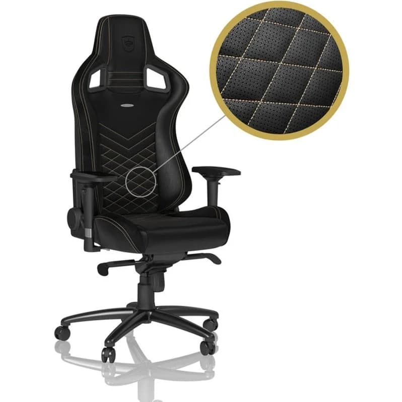 Cadeira Gaming Noblechairs EPIC Black/Gold - NBL-PU-GOL-002