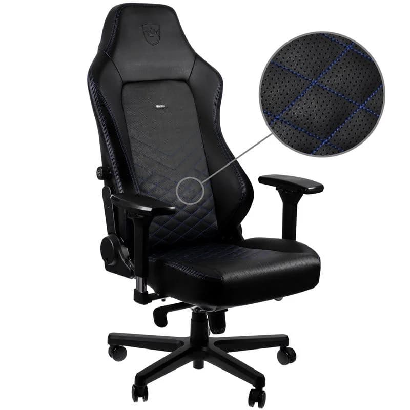 Cadeira noblechairs HERO PU Leather Preto / Azul