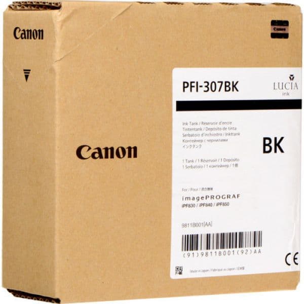 Tinteiro Canon PFI-307BK 9811B001 Black