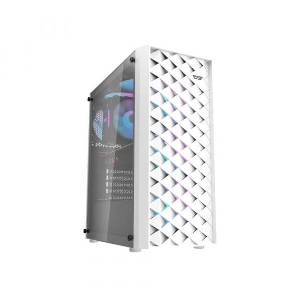 Darkflash Caixa Computador Gamming DK351 + 4 Fans Branco