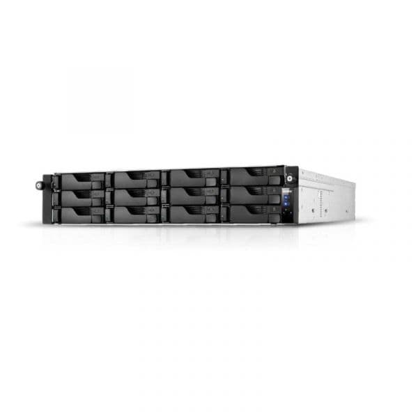 Asustor AS6512RD NAS Rack 2U com Intel Atom C3538, 8GB DDR4, até 12 Discos e PSU Dupla