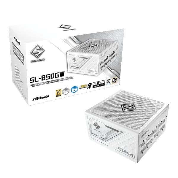 AsRock Steel Legend 850W 80 Plus Gold Modular Branca