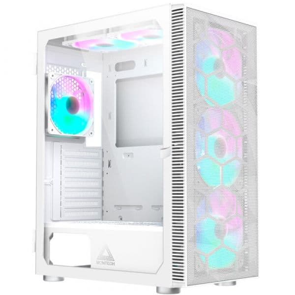 Montech Caixa Atx Montech X3 Mesh Rgb Vidro Temperado Branco
