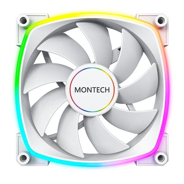 Ventoinha Montech AX140 PWM ARGB PWM 140mm Branco - AX140-PWM-WH