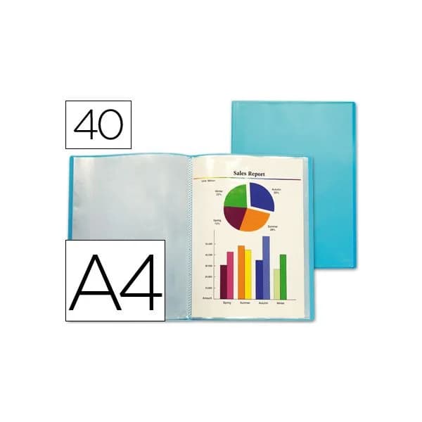Liderpapel Capa Catálogo PP DIN 40 Bolsas Clear - CJ26