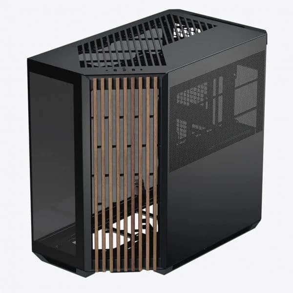 APNX V1 ATX Vidro Temperado Preto/Madeira