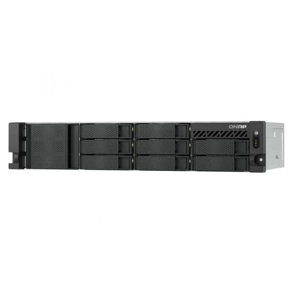 NAS Rack 2U QNAP Intel Atom C5125 8 GB DDR4 8 baías Dual RAID PSU TS-855EU-RP