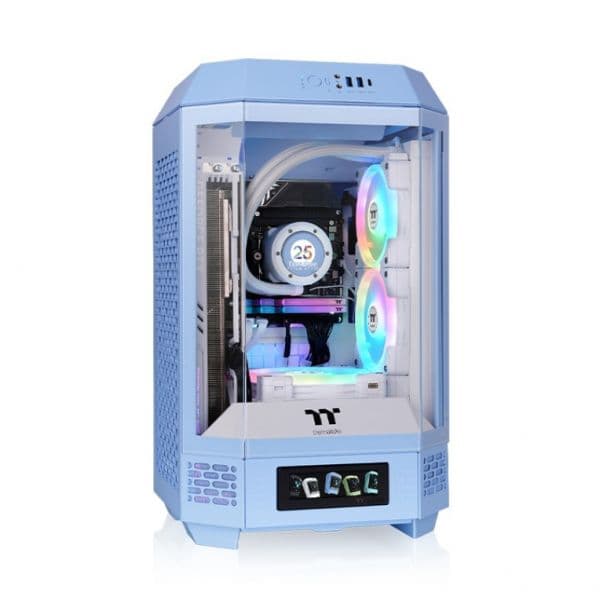 Thermaltake The Tower 250 Mini-ITX SPCC com Ecrã LCD e Janela Azul