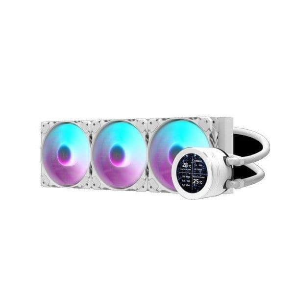 darkFlash Dn360s White 360mm 3 Ventoinhas ARGB e Ecrã IPS