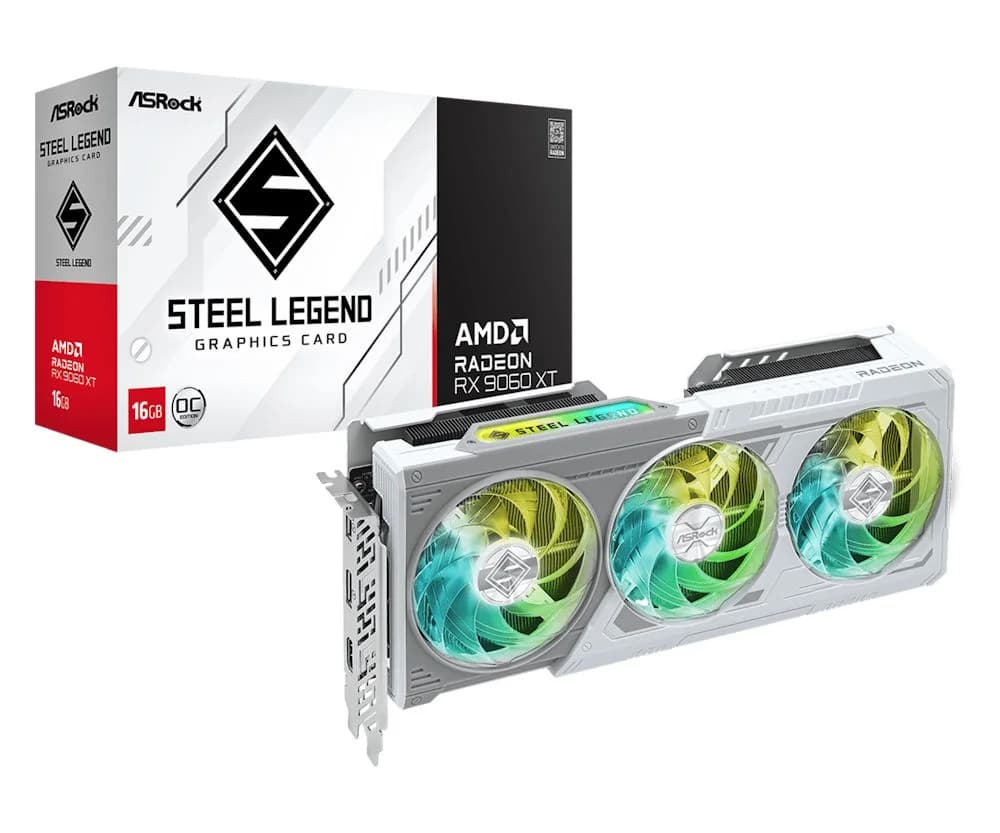 ASRock Radeon RX 9060 XT Steel Legend 16GB OC GDDR6