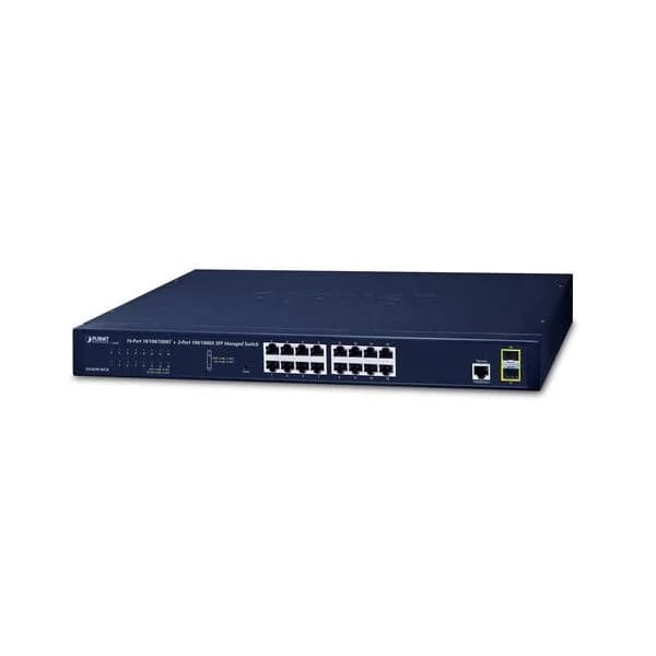 Planet GS-4210-16T2S Switch de Rede Gerido L2 Gigabit Ethernet (10/100/1000) 1U Preto - GS-4210-16T2S
