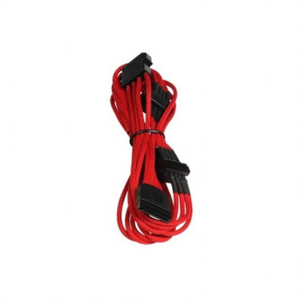 BitFenix Molex para 4x sata Sleeved Red / Black 80cm - BFA-MSC-M4SA20RK-RP