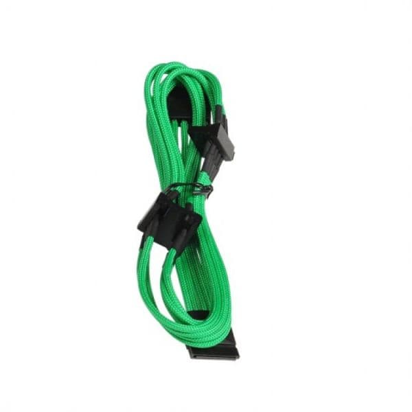 BitFenix Molex para 4x Sata Sleeved Green / Black 80cm - BFA-MSC-M4SA20GK-RP