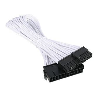 BitFenix 24 Pin ATX 30cm sleeved white/black - BFA-MSC-24ATX30WK-RP