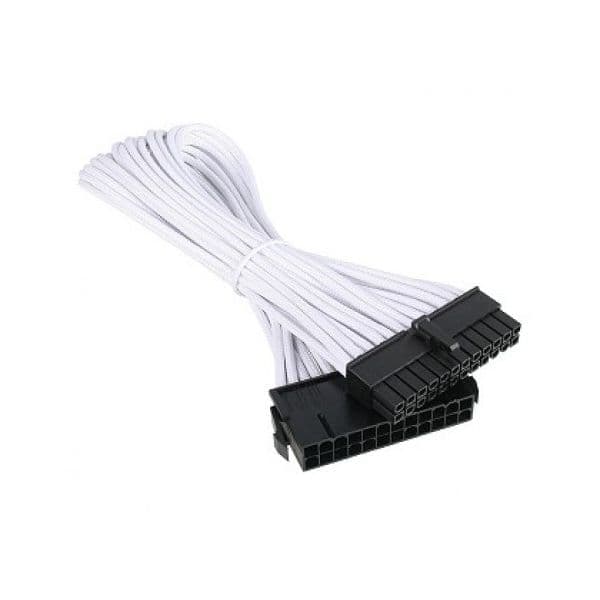 BitFenix 24 Pin ATX 30cm sleeved white/black - BFA-MSC-24ATX30WK-RP