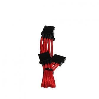 BitFenix Molex para 3x Molex Sleeved Red / Black 55cm - BFA-MSC-M3MRK-RP